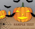 Halloween wooden banner
